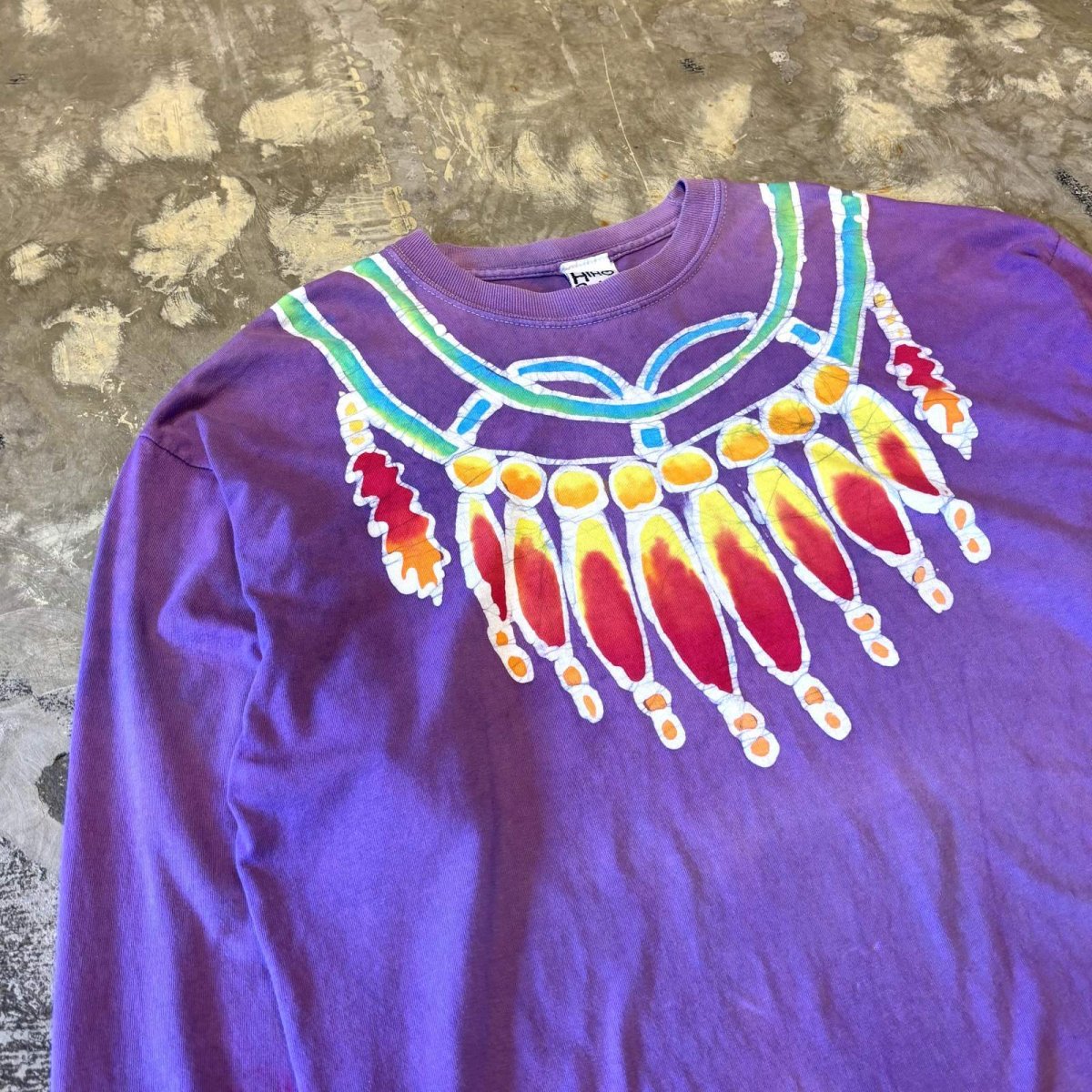 画像3: NATVE GRAPHIC HANDMADE L/S TEE / Mens XXL / MADE IN USA (3)