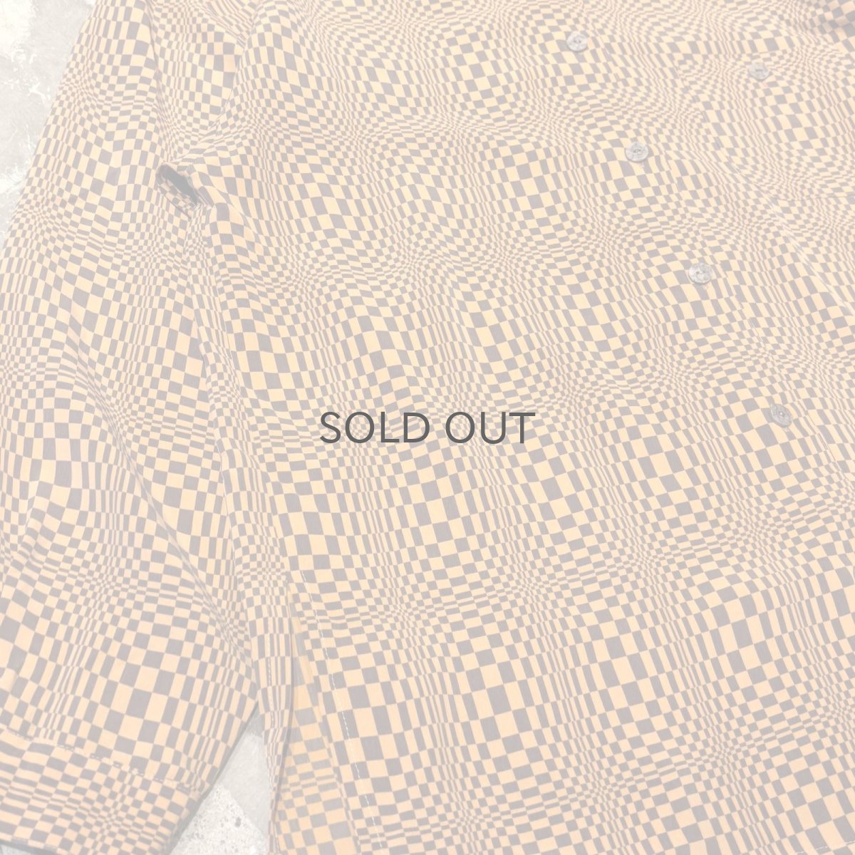 画像5: ALL OVER ARTISTIC CHECK PATTERN SILK L/S SHIRT / Mens L (5)