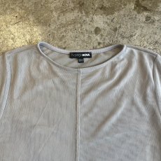 画像8: GREY COLOR MESH DESIGN L/S HEM BODY SUIT TOPS / Ladies M(L) (8)