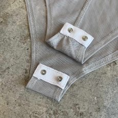 画像5: GREY COLOR MESH DESIGN L/S HEM BODY SUIT TOPS / Ladies M(L) (5)