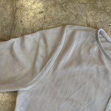 画像9: GREY COLOR MESH DESIGN L/S HEM BODY SUIT TOPS / Ladies M(L) (9)