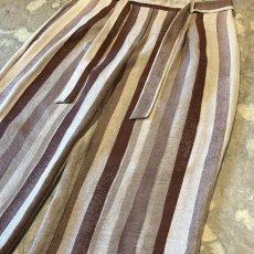 画像4: MULTI STRIPE PATTERN BELT DESIGN WIDE PANTS / W33~W38 (4)