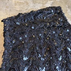 画像4: ALL OVER BLACK COLOR SEQUINS DESIGN N/S TOPS / Ladies M (4)
