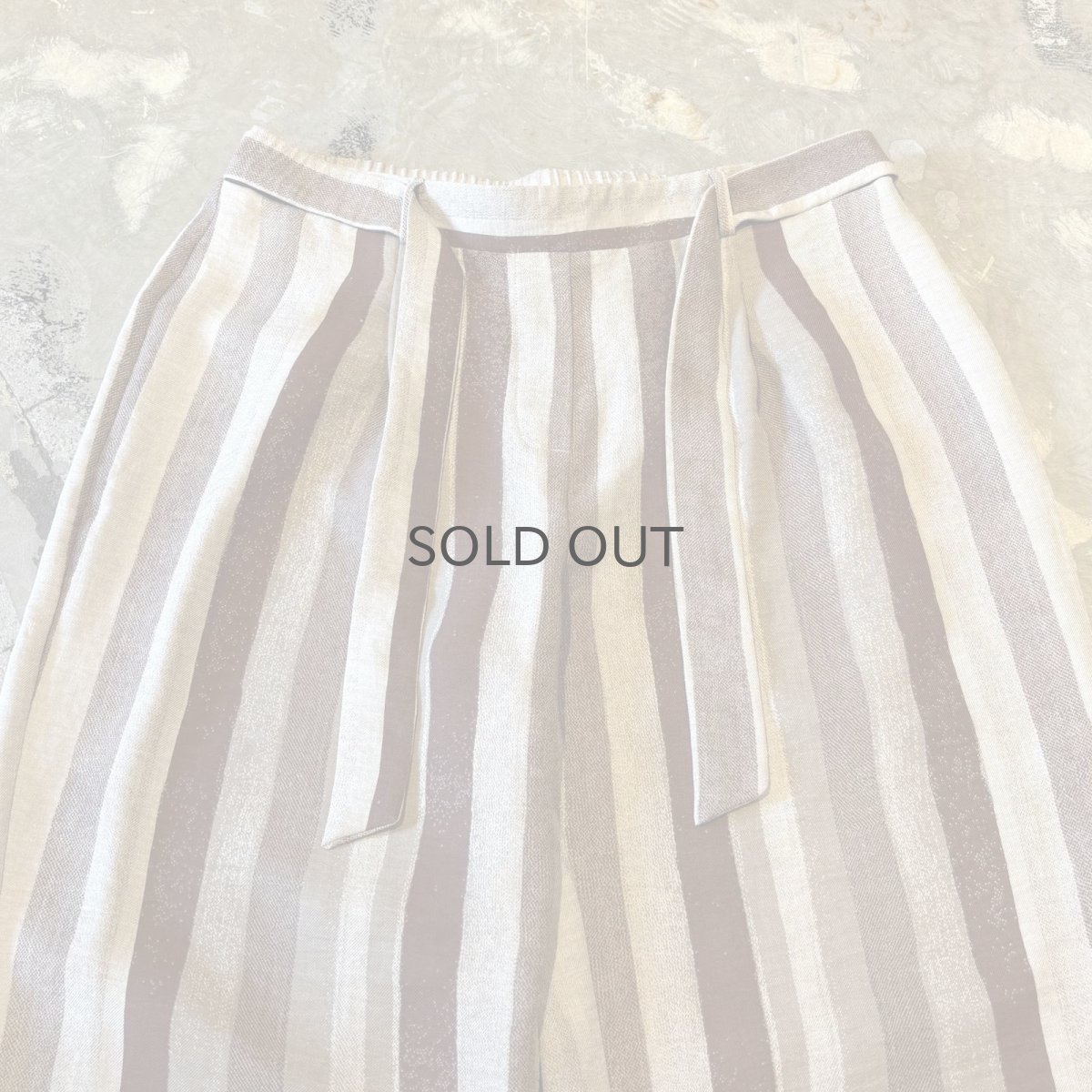 画像10: MULTI STRIPE PATTERN BELT DESIGN WIDE PANTS / W33~W38 (10)