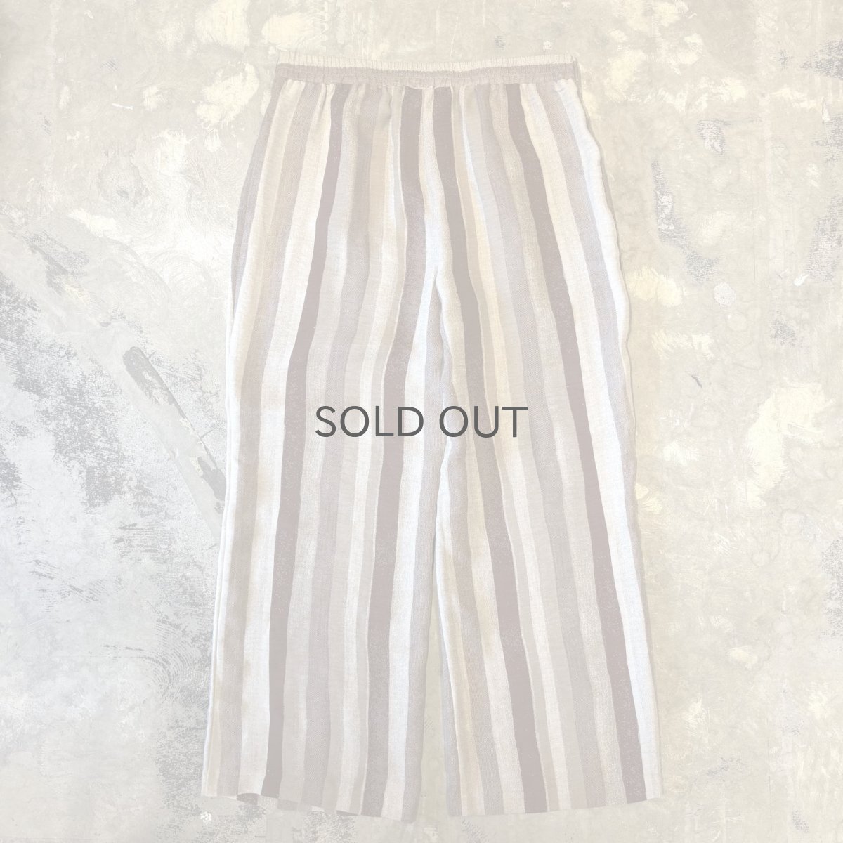 画像2: MULTI STRIPE PATTERN BELT DESIGN WIDE PANTS / W33~W38 (2)