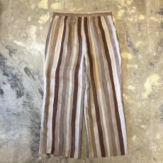 画像2: MULTI STRIPE PATTERN BELT DESIGN WIDE PANTS / W33~W38 (2)