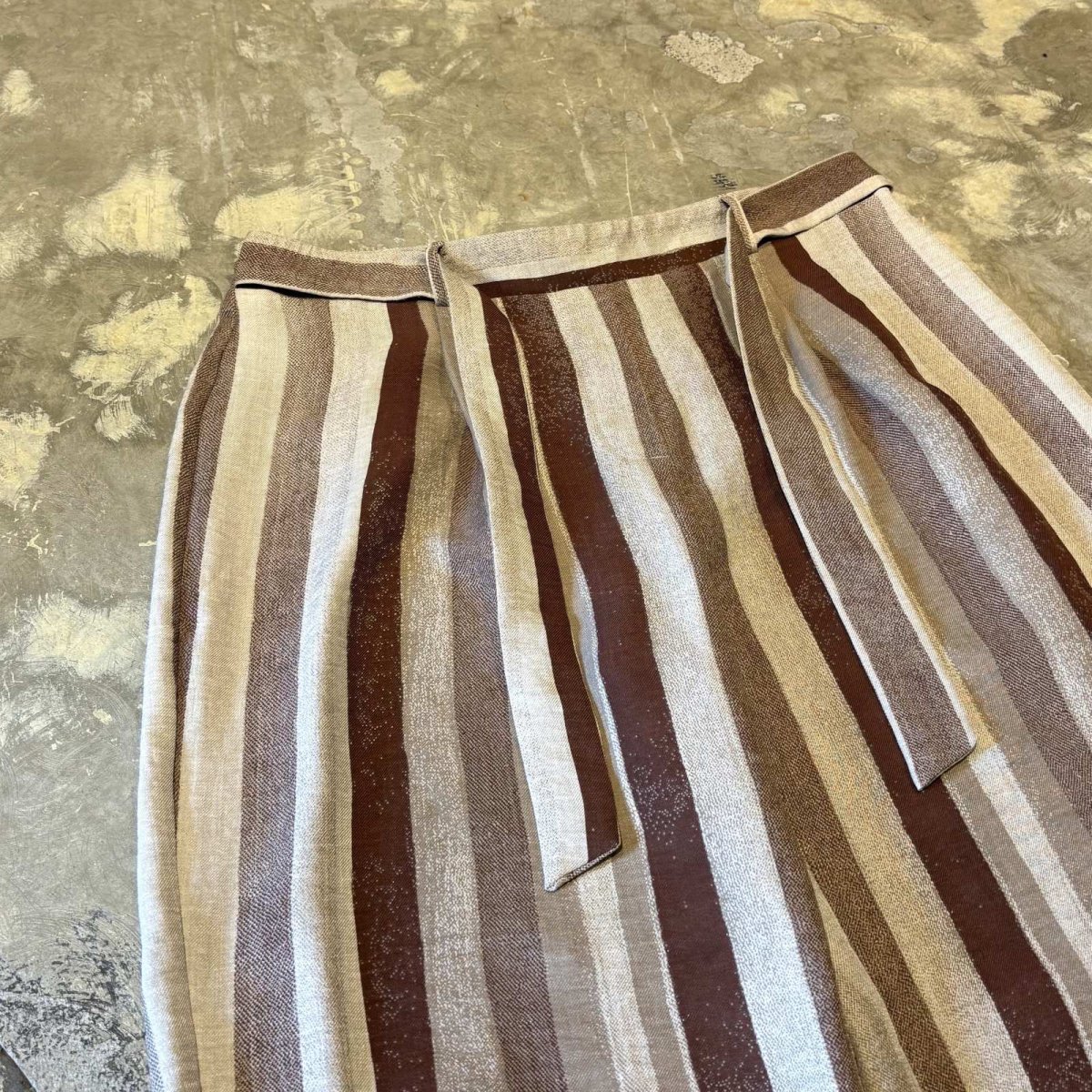画像3: MULTI STRIPE PATTERN BELT DESIGN WIDE PANTS / W33~W38 (3)