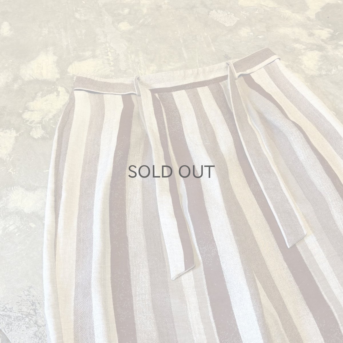 画像3: MULTI STRIPE PATTERN BELT DESIGN WIDE PANTS / W33~W38 (3)