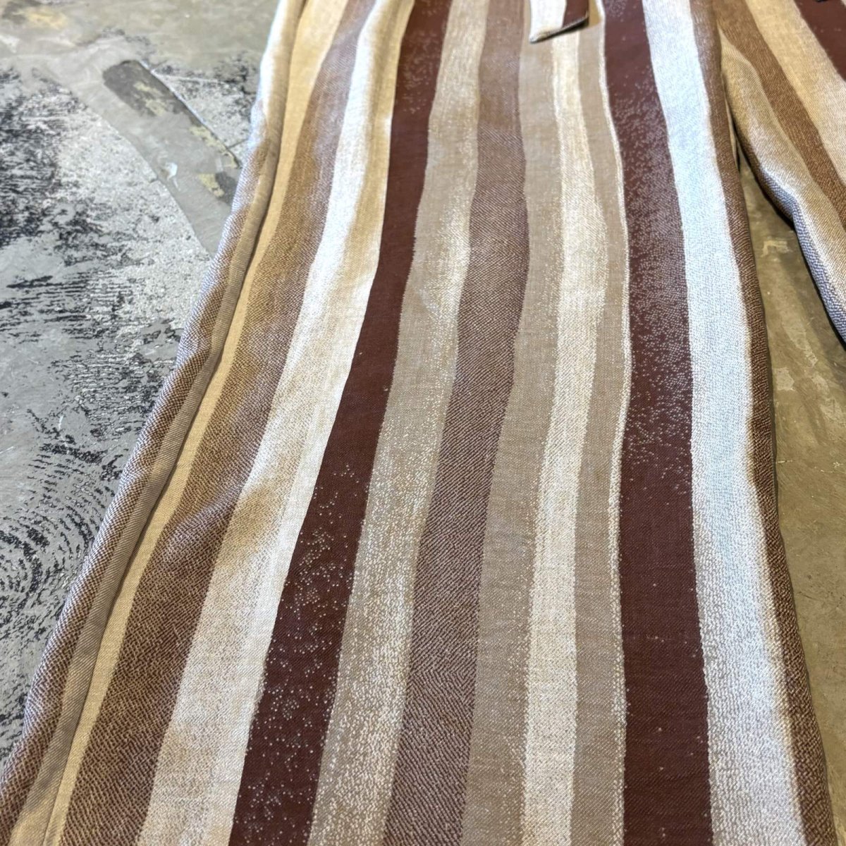 画像7: MULTI STRIPE PATTERN BELT DESIGN WIDE PANTS / W33~W38 (7)