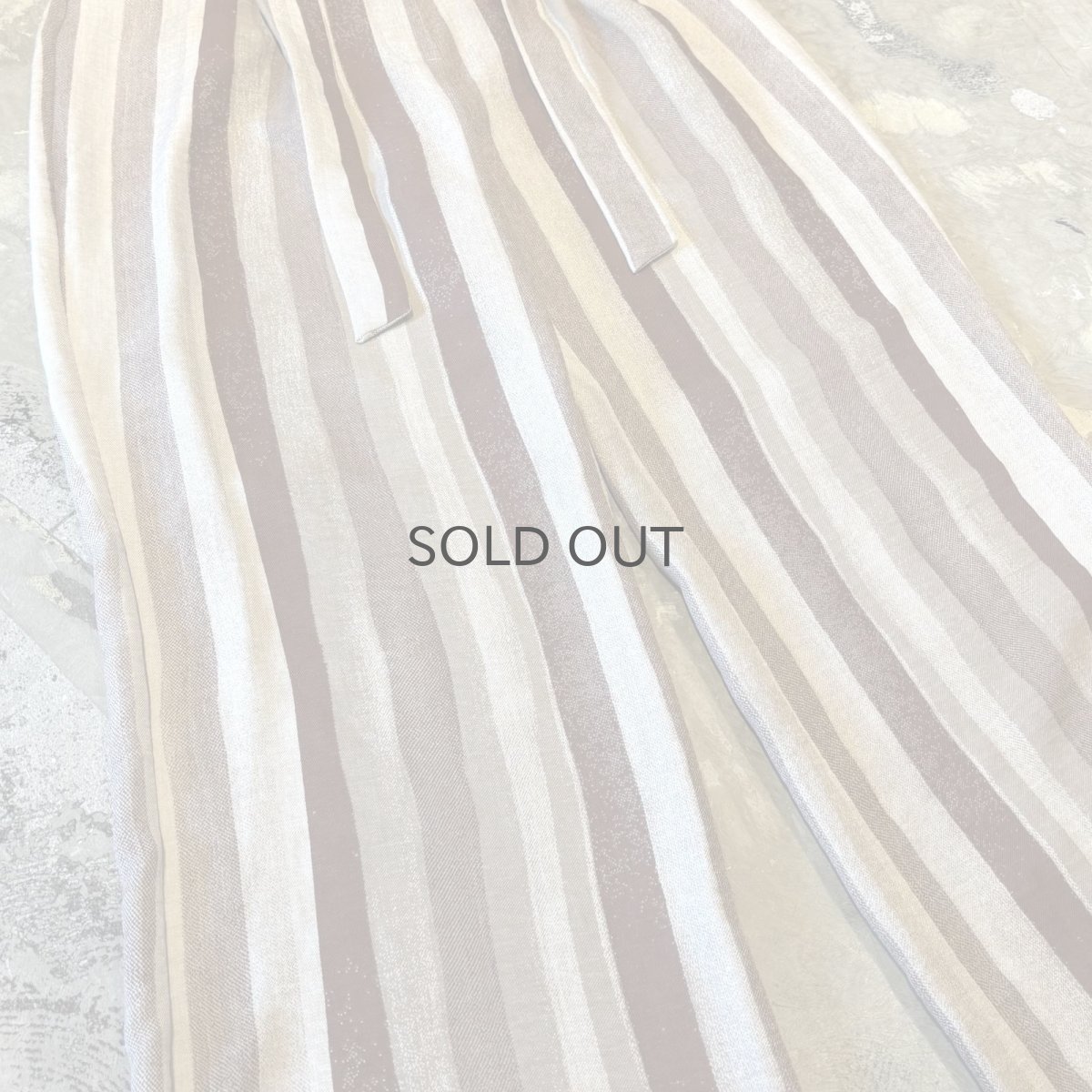 画像5: MULTI STRIPE PATTERN BELT DESIGN WIDE PANTS / W33~W38 (5)