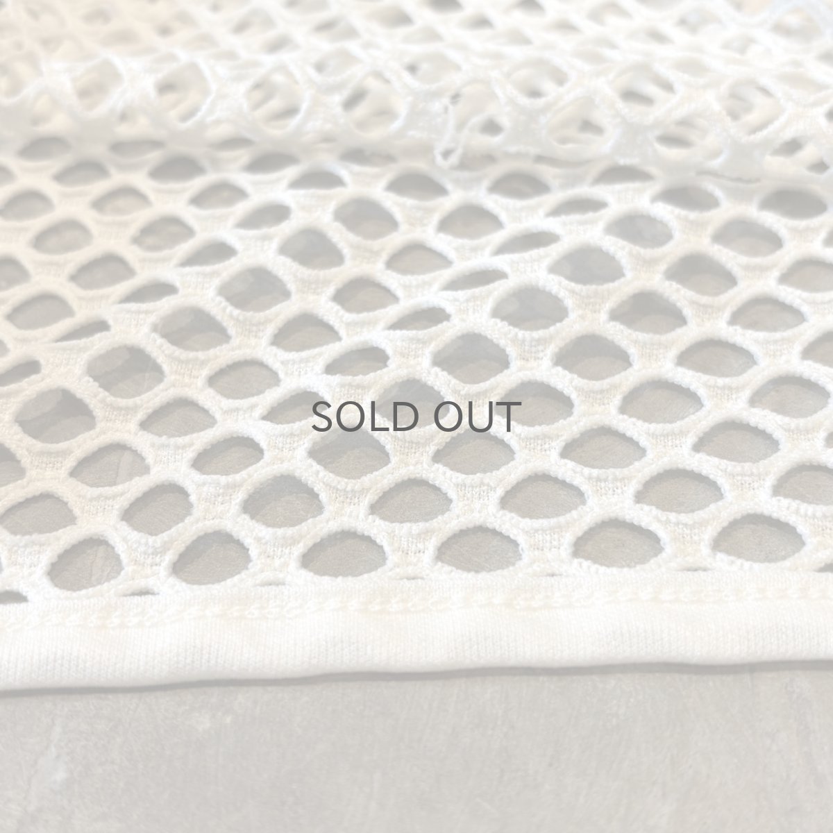 画像8: BUTTON STYLE WHITE MESH L/S TOPS / Mens L (8)