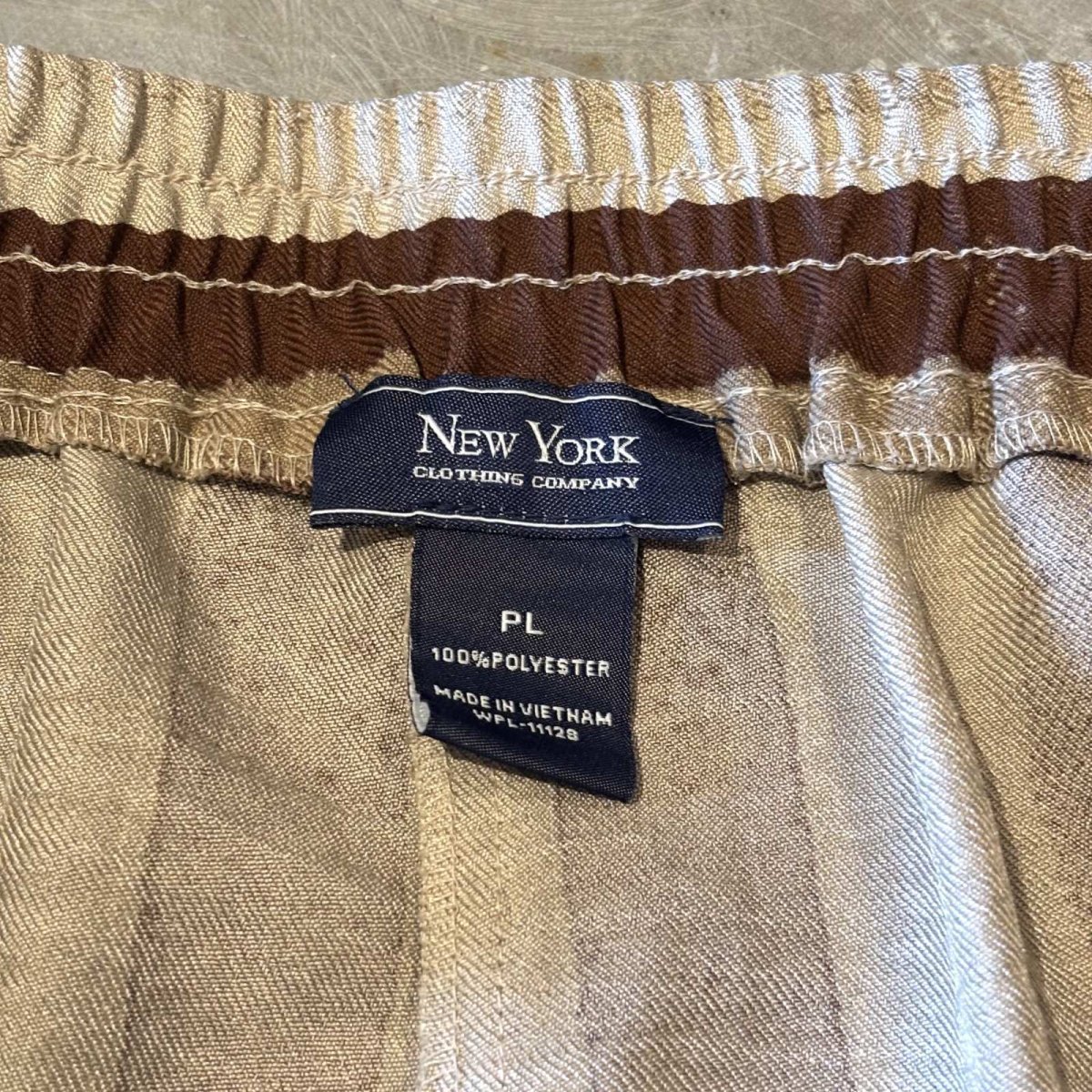 画像11: MULTI STRIPE PATTERN BELT DESIGN WIDE PANTS / W33~W38 (11)