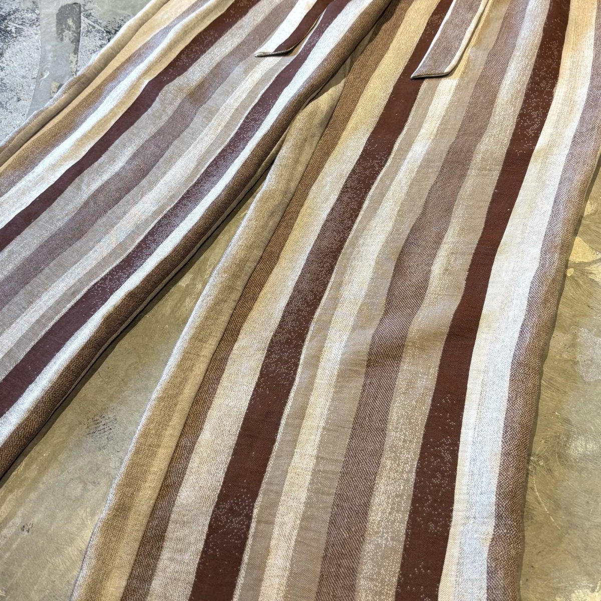 画像6: MULTI STRIPE PATTERN BELT DESIGN WIDE PANTS / W33~W38 (6)
