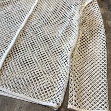 画像6: BUTTON STYLE WHITE MESH L/S TOPS / Mens L (6)