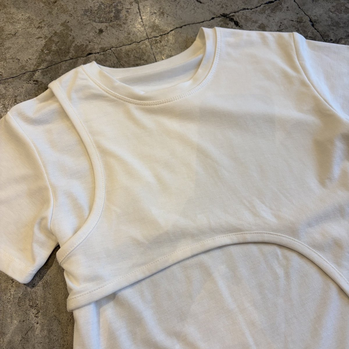 画像3: LAYERED DESIGN COTTON S/S TEE / Ladies S~M (3)