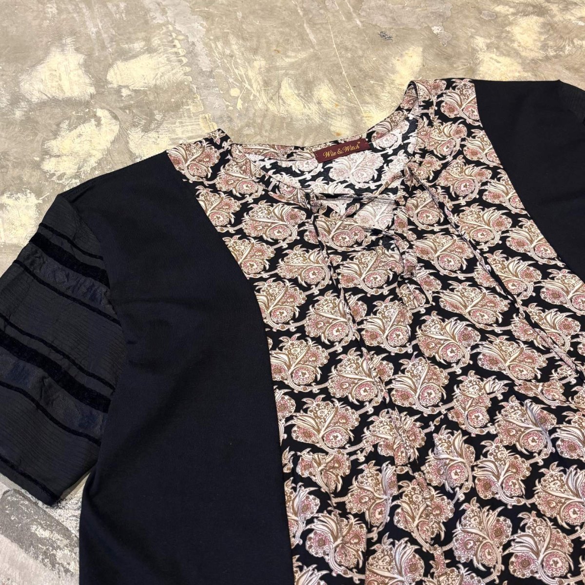 画像3: 【Wiz&Witch】"UNITED" MIX FABRIC LACE UP TOPS / OS (3)