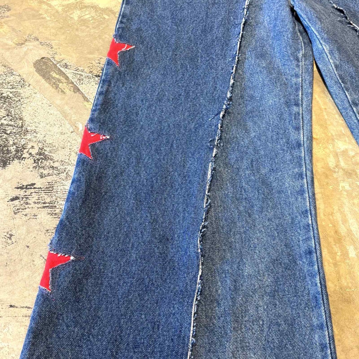 画像7: 【Wiz&Witch】"UNITED" SIDE STARS TWINS WIDE DENIM PANTS / W31 (7)
