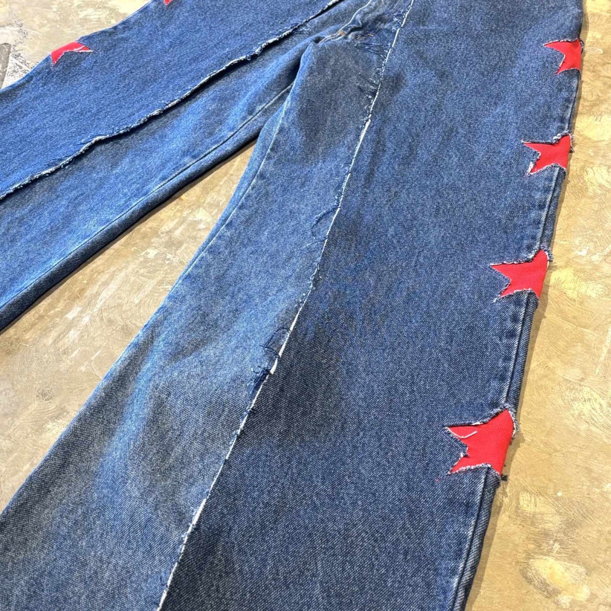 画像6: 【Wiz&Witch】"UNITED" SIDE STARS TWINS WIDE DENIM PANTS / W31 (6)