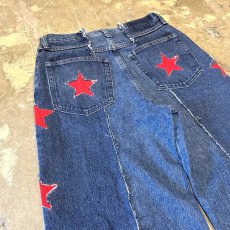 画像9: 【Wiz&Witch】"UNITED" SIDE STARS TWINS WIDE DENIM PANTS / W31 (9)