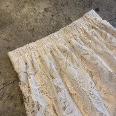 画像9: WHITE COLOR ALL OVER LACE DESIGN LONG SKIRT / W24~W31 (9)