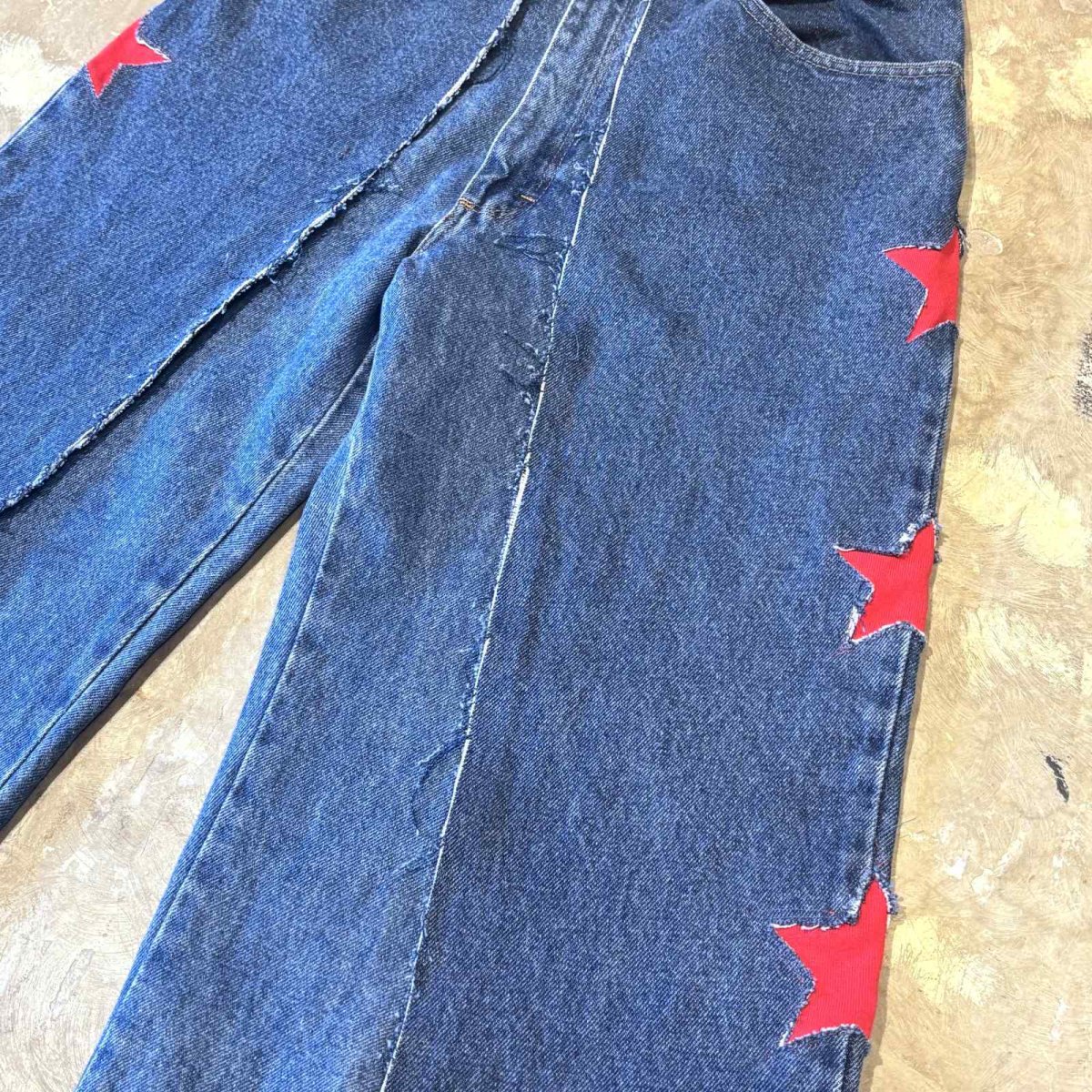 画像4: 【Wiz&Witch】"UNITED" SIDE STARS TWINS WIDE DENIM PANTS / W31 (4)