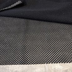 画像8: BUTTON STYLE BLACK PIPING MESH L/S TOPS / Mens L (8)
