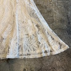 画像6: WHITE COLOR ALL OVER LACE DESIGN LONG SKIRT / W24~W31 (6)
