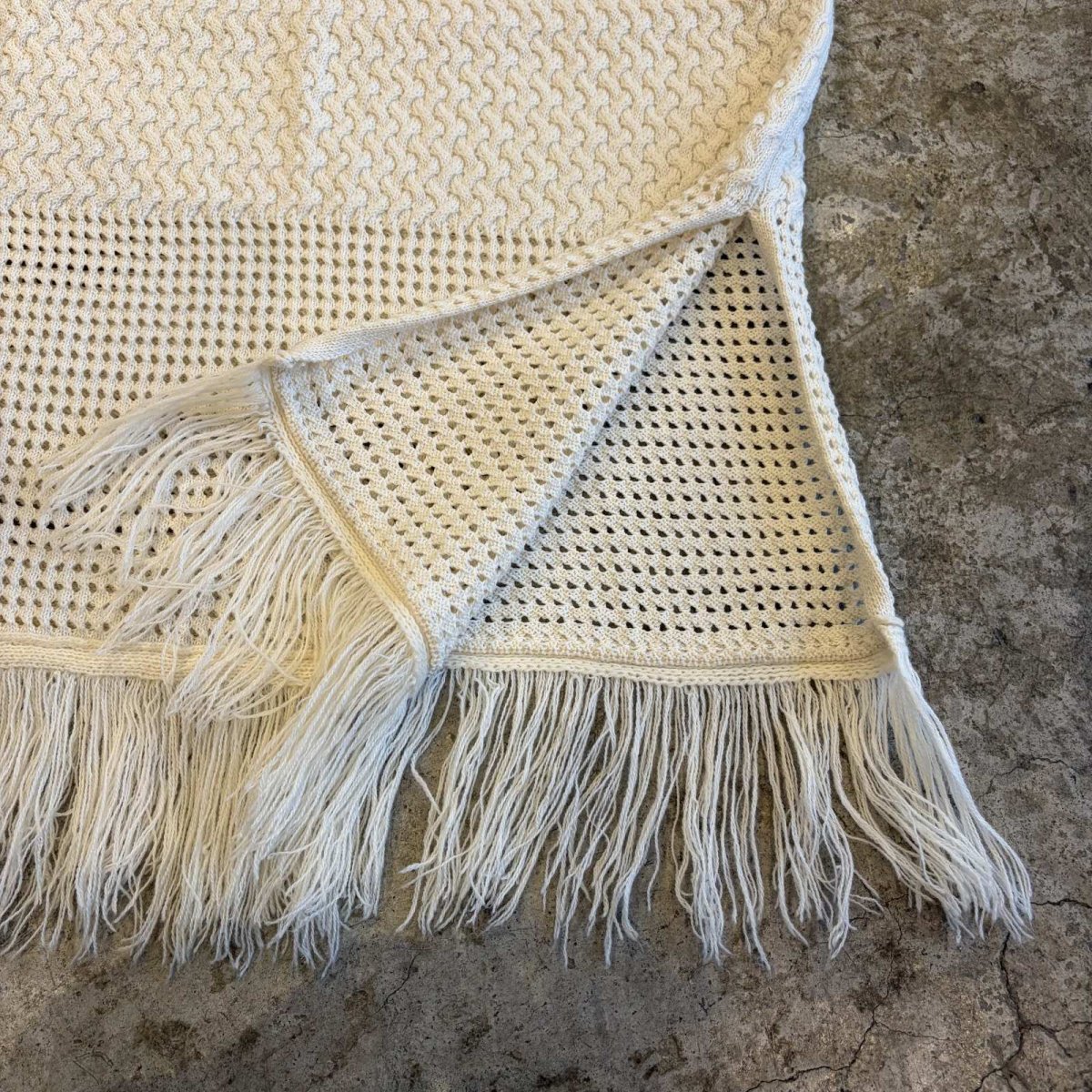 画像5: UNDER FRINGE CROCHET KNIT LONG DESIGN SKIRT / W27~W38 (5)