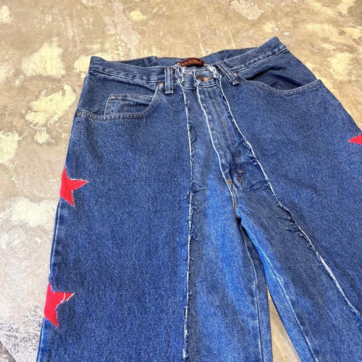 画像3: 【Wiz&Witch】"UNITED" SIDE STARS TWINS WIDE DENIM PANTS / W31 (3)