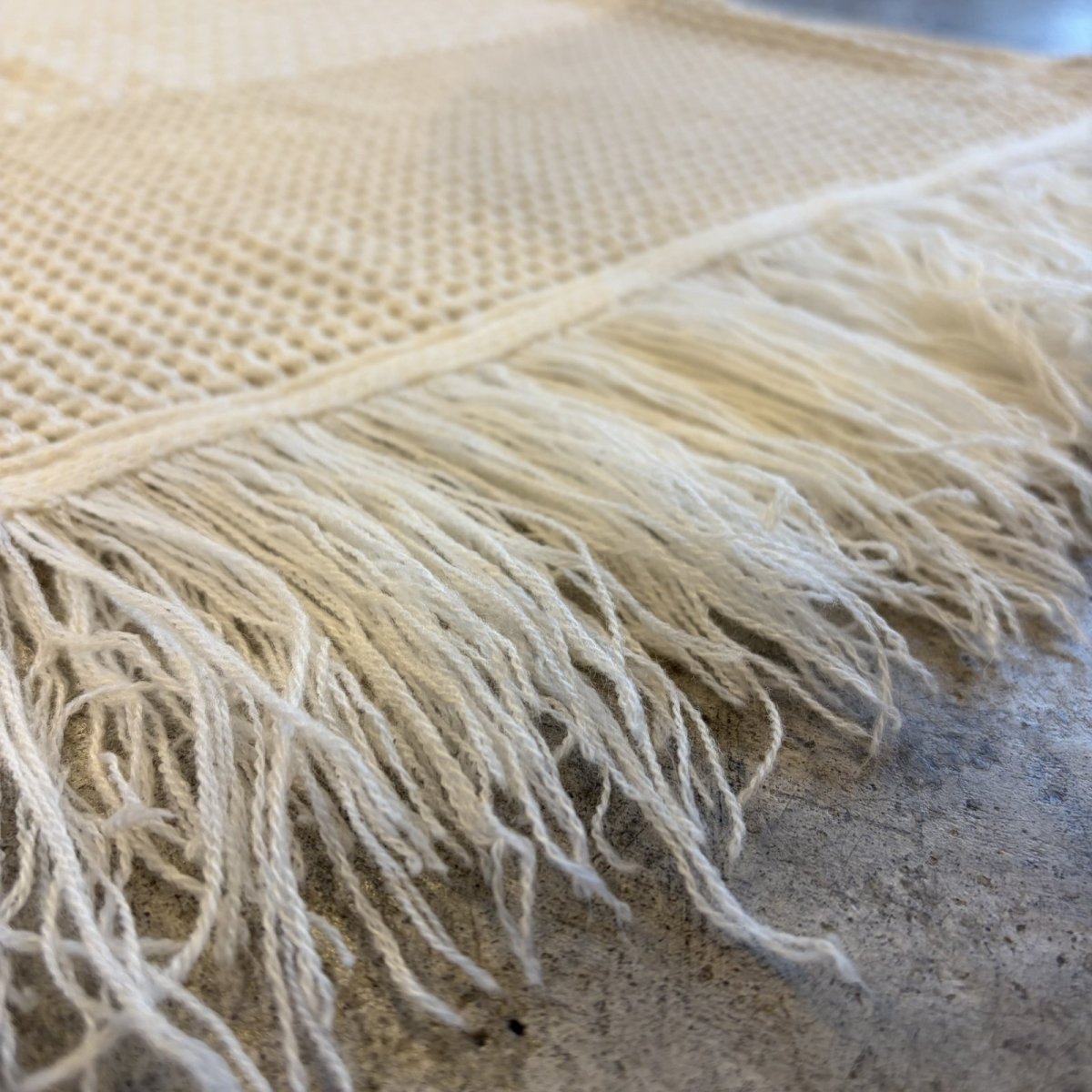 画像10: UNDER FRINGE CROCHET KNIT LONG DESIGN SKIRT / W27~W38 (10)