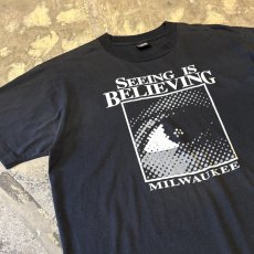 画像3: 80's "SEEING IS BELIEVING" EYE PRINTED S/S TEE / Mens XL / MADE IN USA (3)