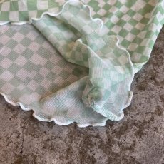 画像5: ALL OVER CHECKER PATTERN TULLE TURTLE DESIGN  L/S TOPS / Ladies M (5)