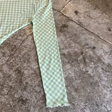 画像7: ALL OVER CHECKER PATTERN TULLE TURTLE DESIGN  L/S TOPS / Ladies M (7)