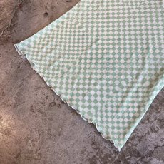 画像4: ALL OVER CHECKER PATTERN TULLE TURTLE DESIGN  L/S TOPS / Ladies M (4)
