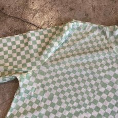 画像10: ALL OVER CHECKER PATTERN TULLE TURTLE DESIGN  L/S TOPS / Ladies M (10)