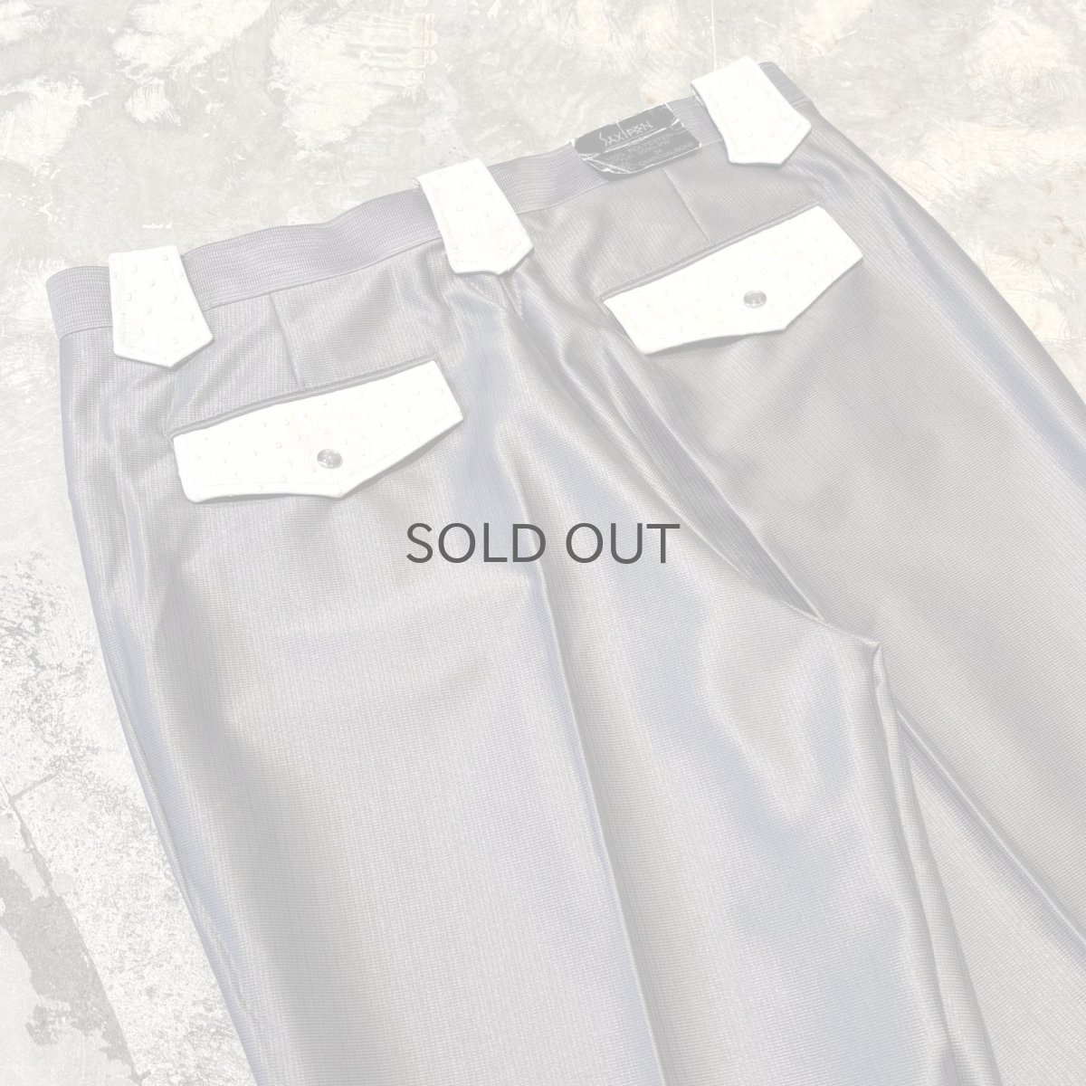 画像9: GRAY COLOR STRAIGHT SILHOUETTE WESTERN SLACKS / W33 (9)