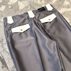 画像9: GRAY COLOR STRAIGHT SILHOUETTE WESTERN SLACKS / W33 (9)