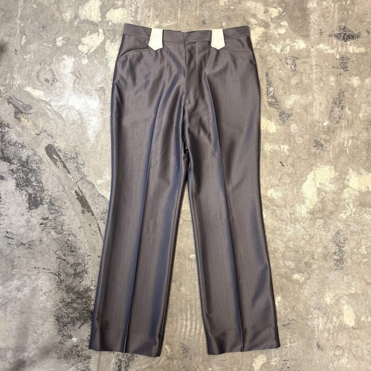 画像1: GRAY COLOR STRAIGHT SILHOUETTE WESTERN SLACKS / W33 (1)