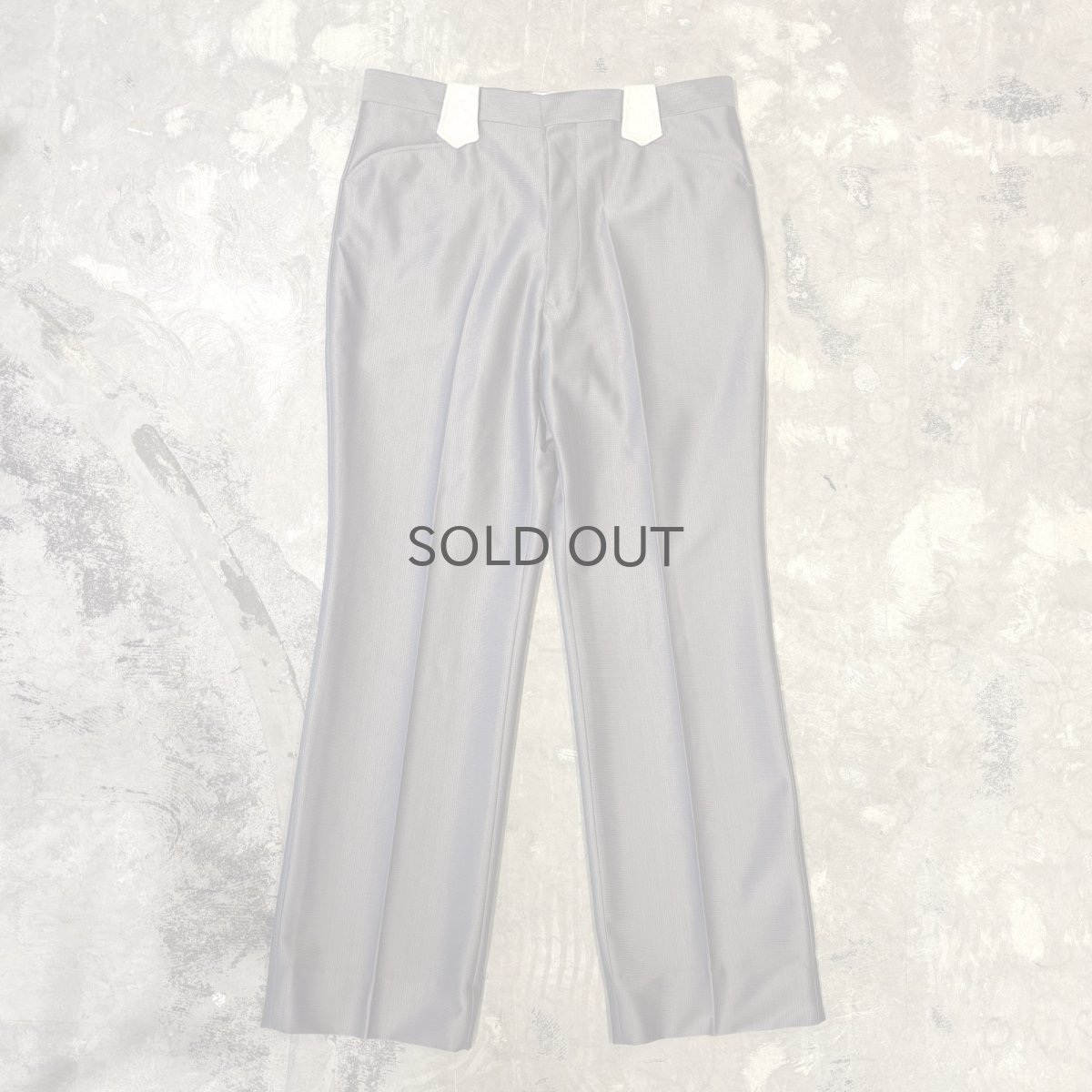 画像1: GRAY COLOR STRAIGHT SILHOUETTE WESTERN SLACKS / W33 (1)