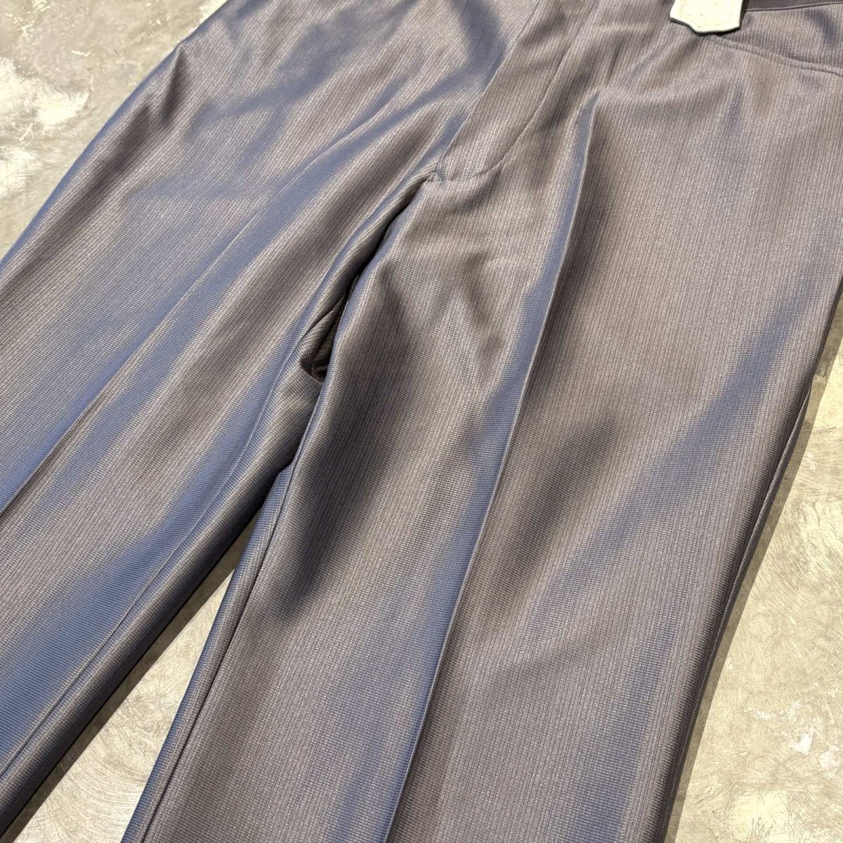 画像4: GRAY COLOR STRAIGHT SILHOUETTE WESTERN SLACKS / W33 (4)