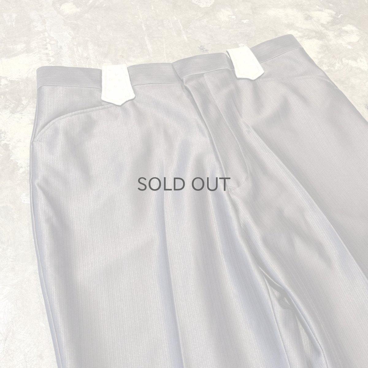 画像3: GRAY COLOR STRAIGHT SILHOUETTE WESTERN SLACKS / W33 (3)