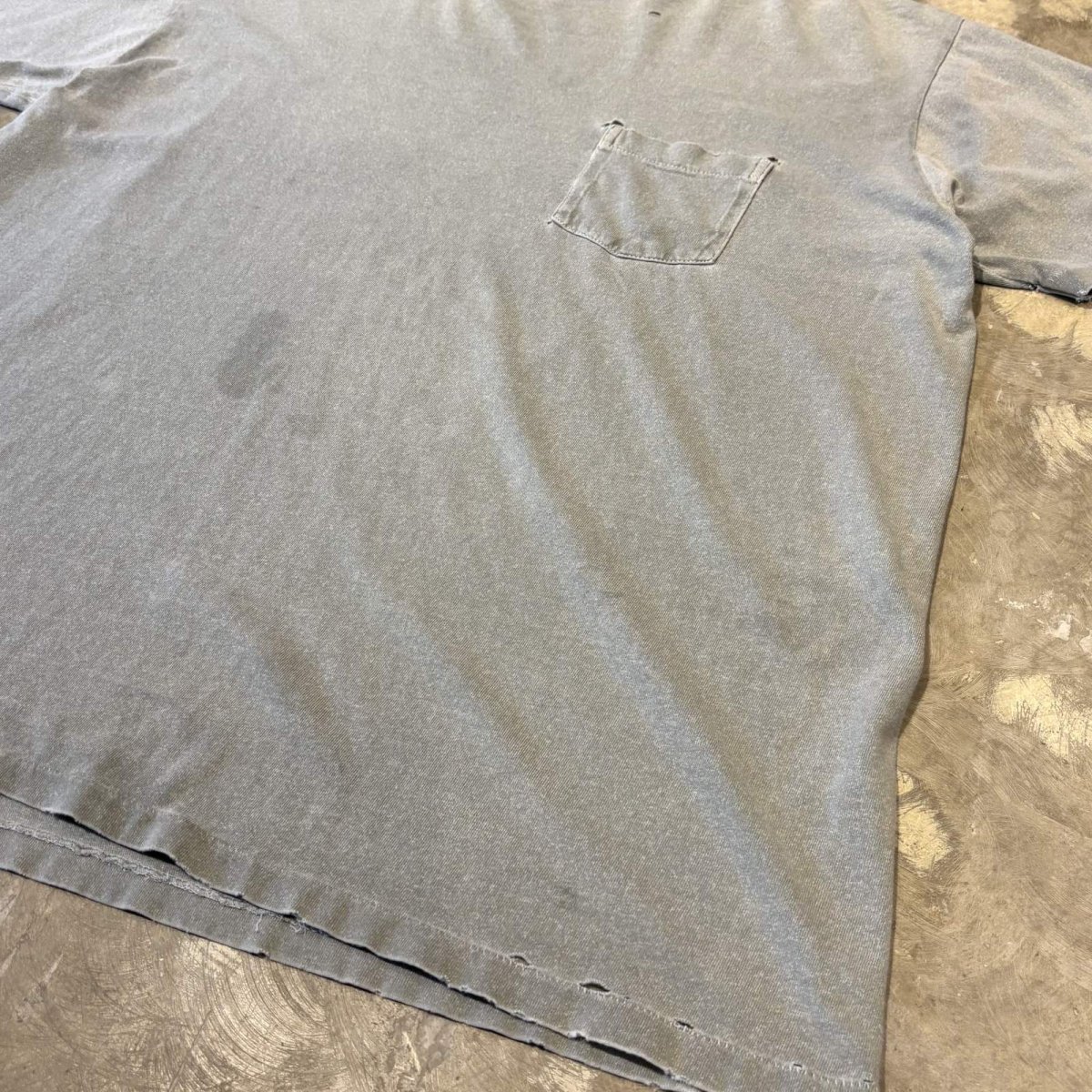 画像6: 80's GREEN COLOR CRASH DAMAGE S/S TEE / Mens L (6)