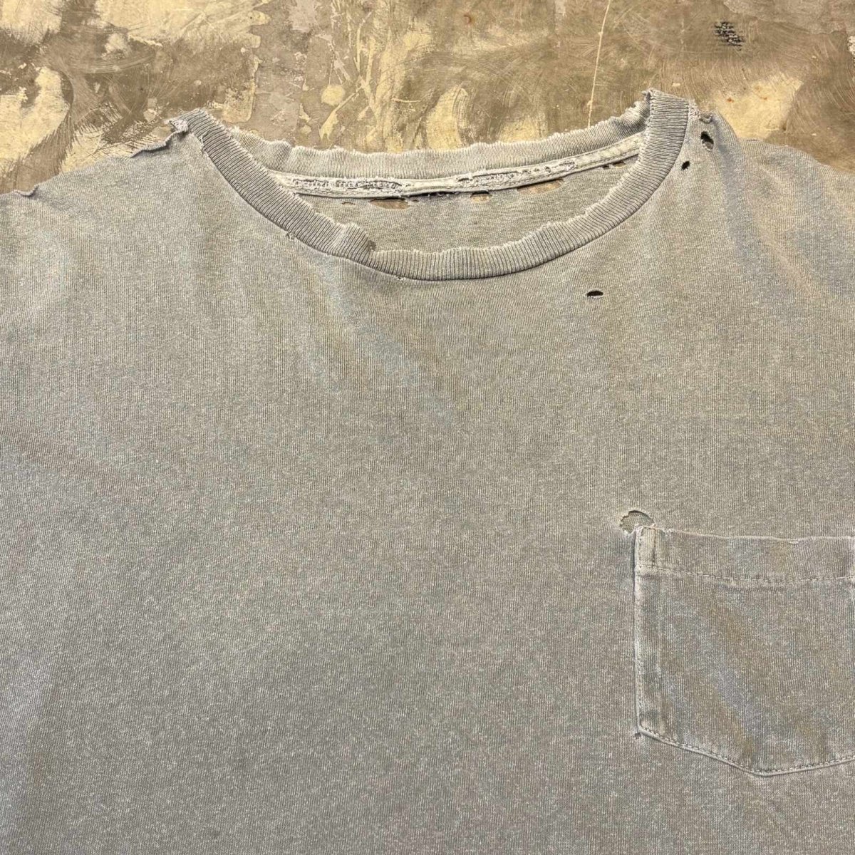画像10: 80's GREEN COLOR CRASH DAMAGE S/S TEE / Mens L (10)