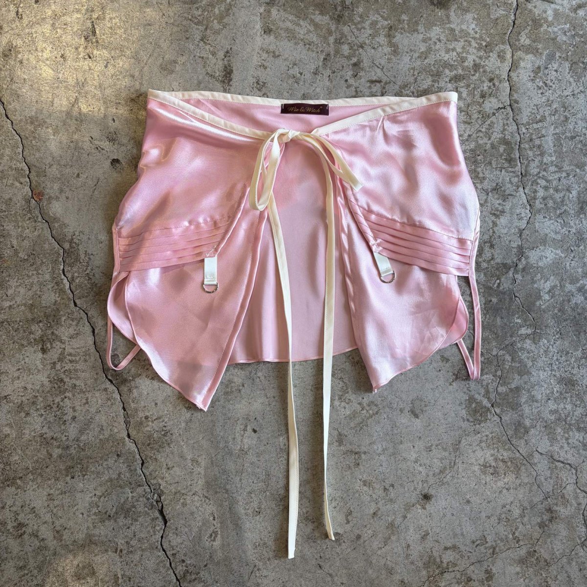 画像1: 【Wiz&Witch】"UNITED" LINGERIE WRAP SKIRT / FREE (1)