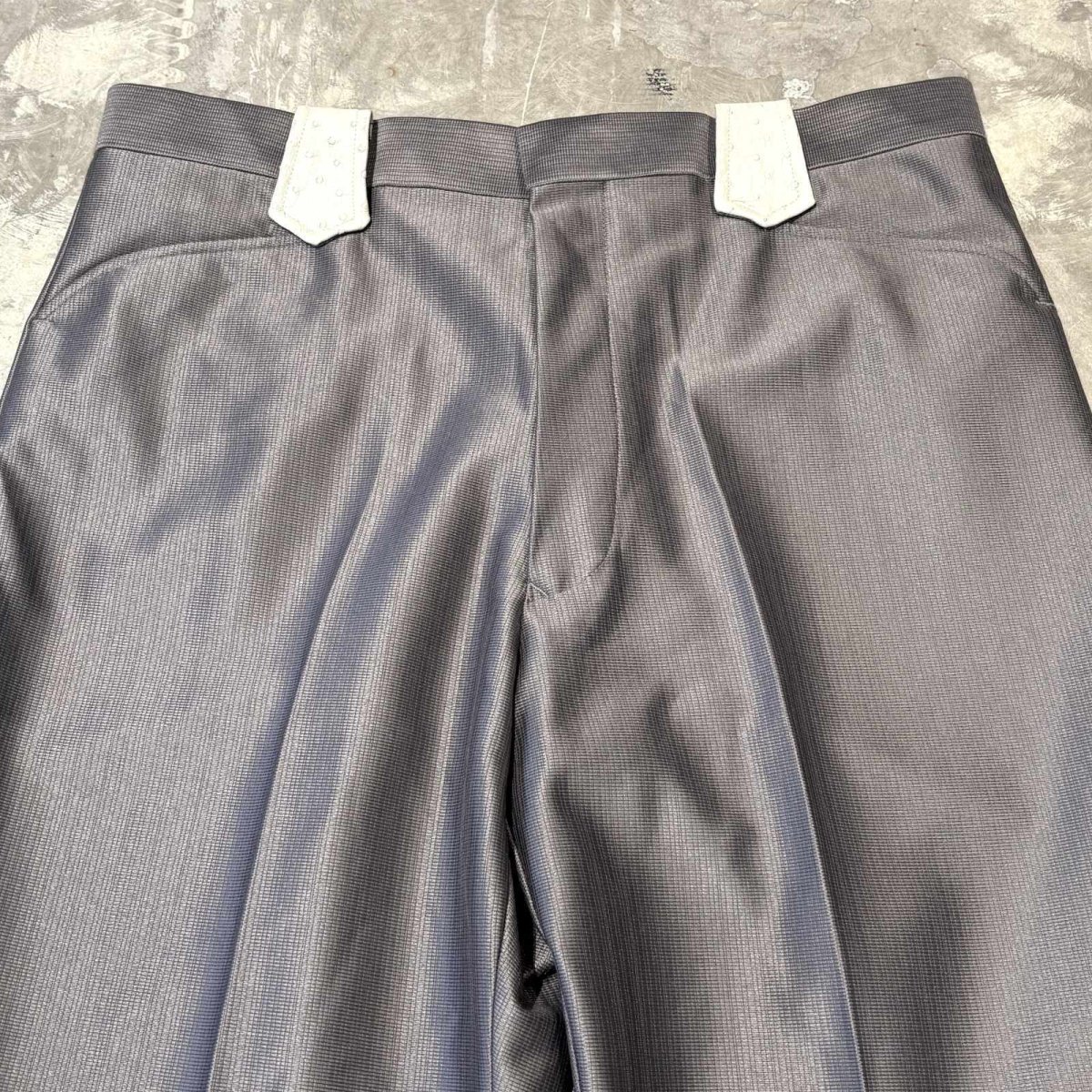 画像10: GRAY COLOR STRAIGHT SILHOUETTE WESTERN SLACKS / W33 (10)