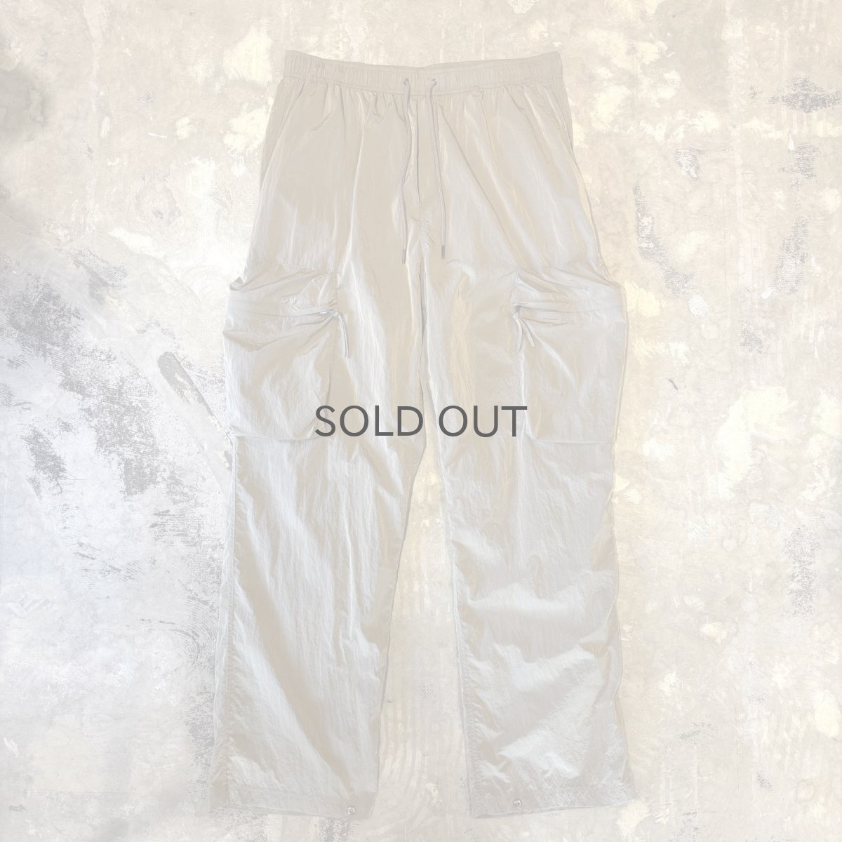 画像1: BEIGE COLOR CARGO STYLE STRAIGHT PANTS / FREE (1)
