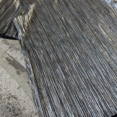 画像5: SILVER COLOR PLEATED S/S TEE / Mens XL (5)