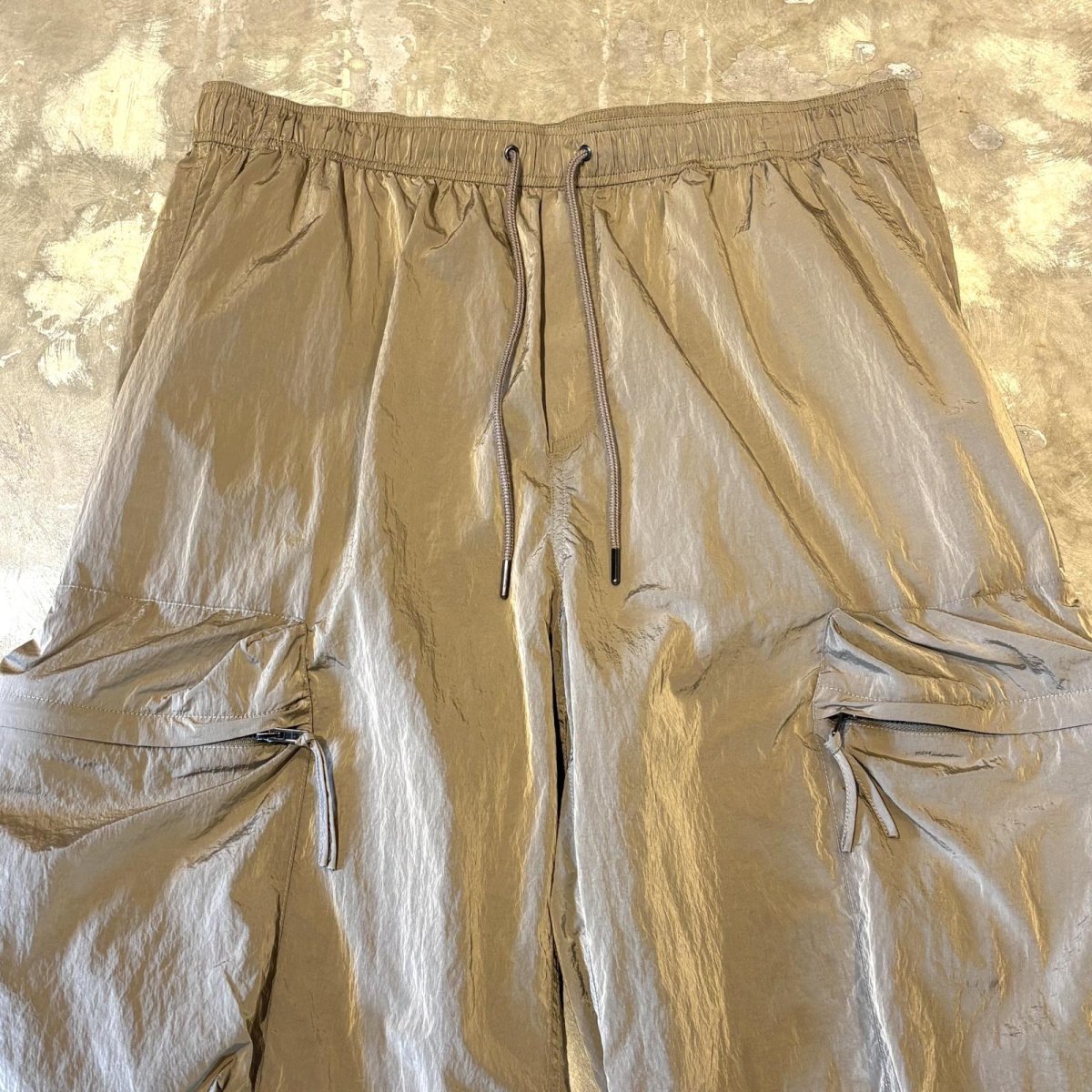 画像11: BEIGE COLOR CARGO STYLE STRAIGHT PANTS / FREE (11)