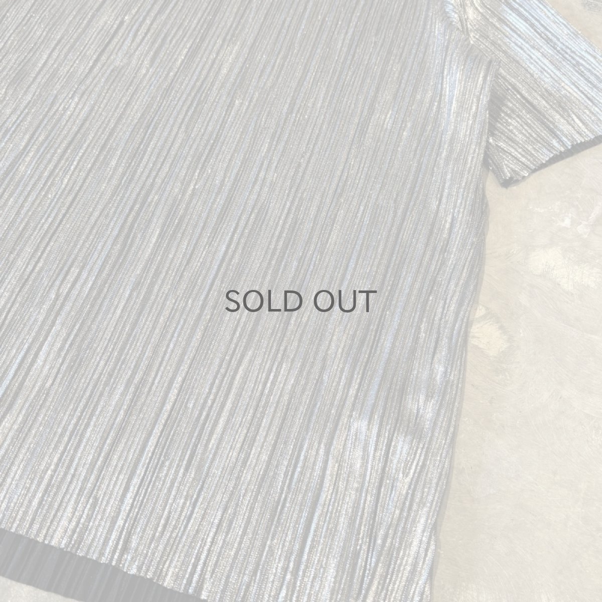 画像6: SILVER COLOR PLEATED S/S TEE / Mens XL (6)