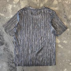 画像2: SILVER COLOR PLEATED S/S TEE / Mens XL (2)